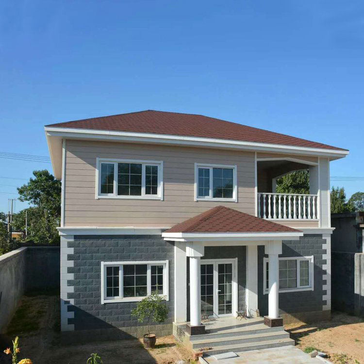 Two Story Metal Frame China Supply Ready Made Steel Prefab Home Prefabricated House Villas