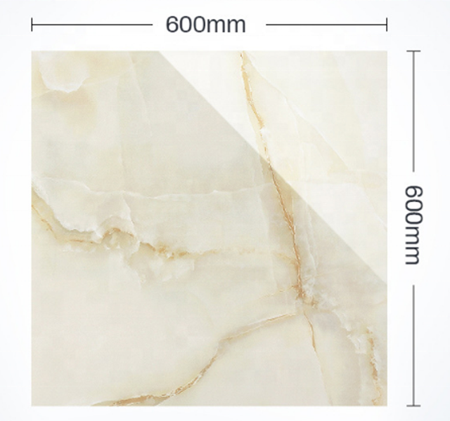 Azulejo de mármol del cuarto de baño del piso de cerámica de la pared del diseño de la porcelana pulida del precio moderno beige