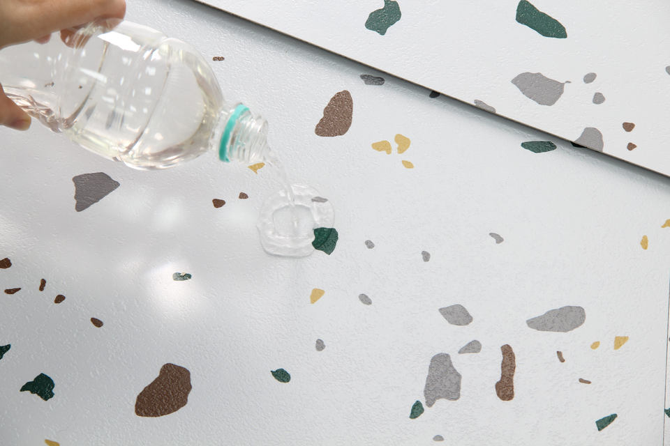 Водонепроницаемый каменный мраморный вид виниловая напольная плитка самоклеющееся пластиковое напольное покрытие