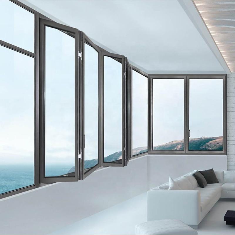 Пластиковые складные окна в европейском стиле/виниловые складные окна/складные стеклянные окна