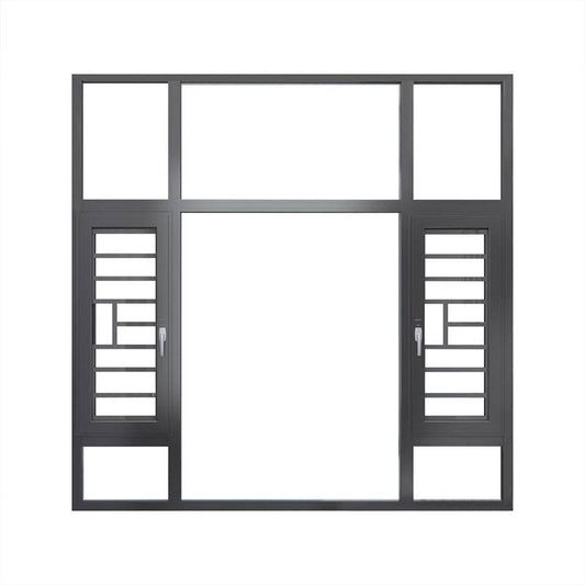 Modern Design French Casement Windows Tempered Glass Casement Aluminum Windows