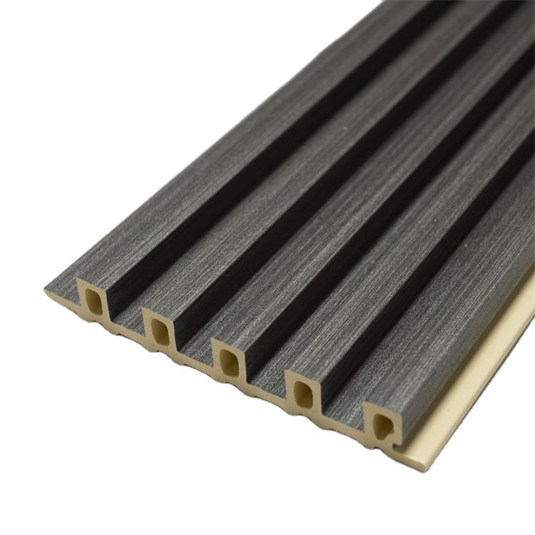 2022 Kaijie free sample fire-proof 3D grille fluted slat wall panel wood plastic composite wpc wall panel