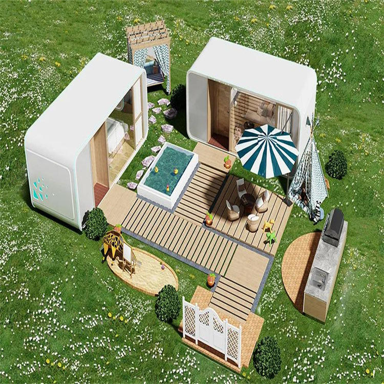 Flat pack small container shop bedroom luxury design style prefabricated box house