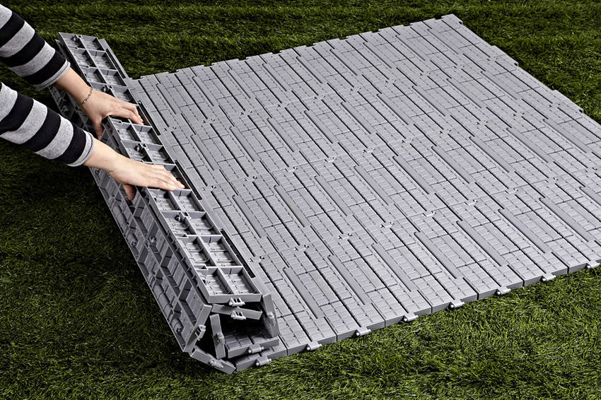 Piso plástico para eventos con protección de césped/suelo para actividades, bodas, actuaciones y alquiler