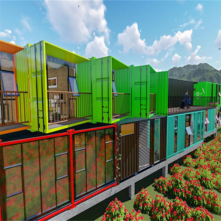 Prefabricated movable plank house apartment type container residence luxury house