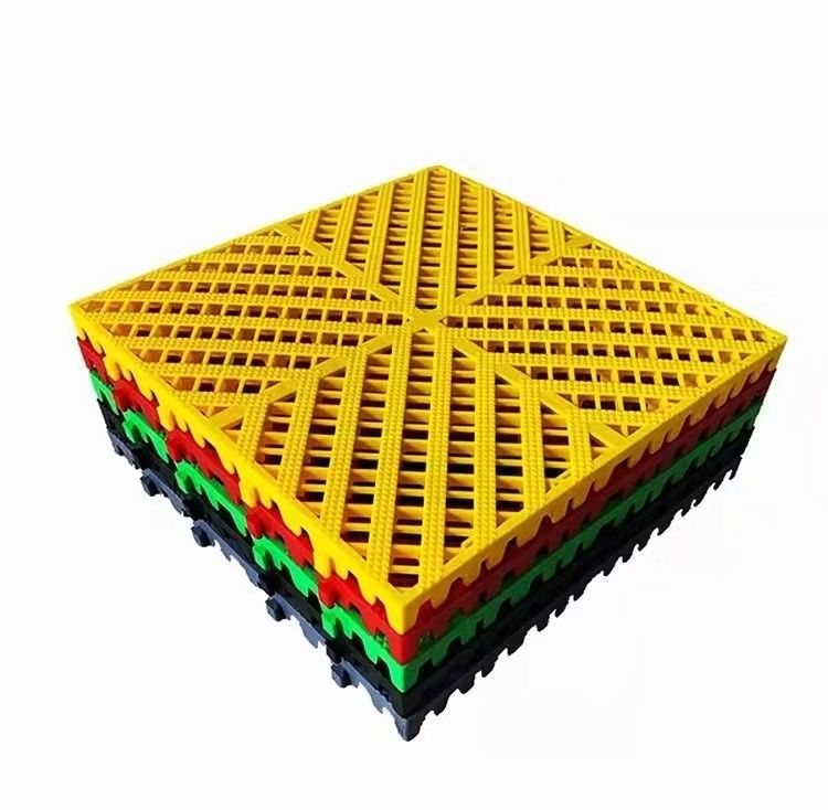 Modular rígido antideslizante drenaje de lavado de autos de plástico PP PVC entrelazado Baldosa de garaje para estacionamiento de automóviles Lavado de autos Pisos de garaje