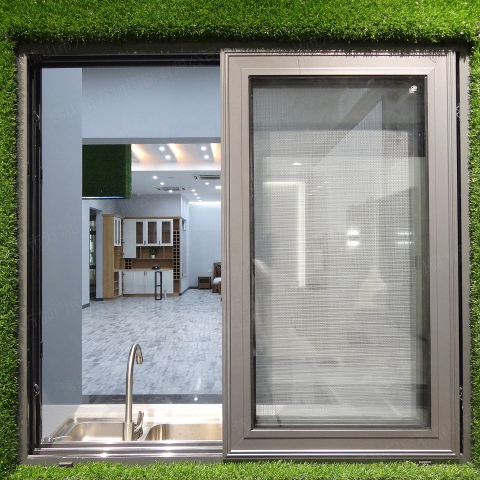 Алюминиевые окна с двойным остеклением, 3 направляющие, раздвижные окна, алюминиевые окна