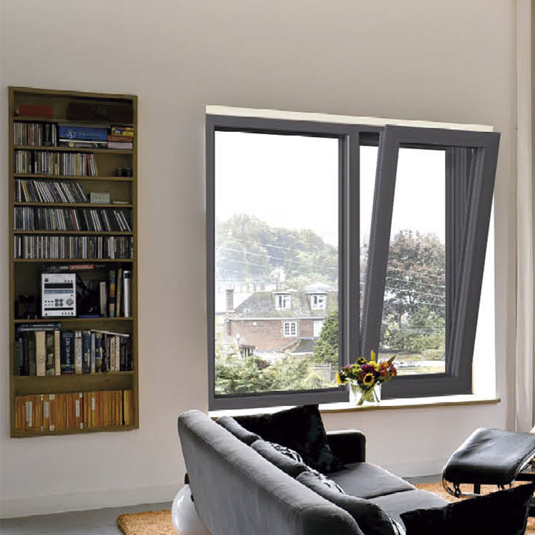 Окно с двойным остеклением, удар от урагана, открытые окна с алюминиевой рамой, окно с алюминиевой створкой