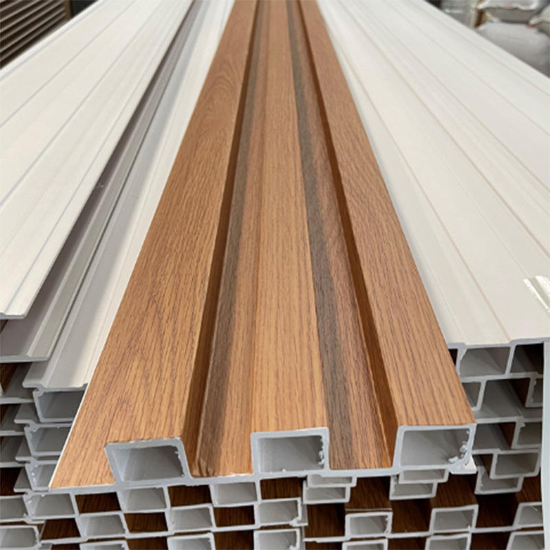 Factory Indoor Decor Wood Plastic Composite PVC Coating Cladding Fluted Wall Board WPC Interior Wall Panel
