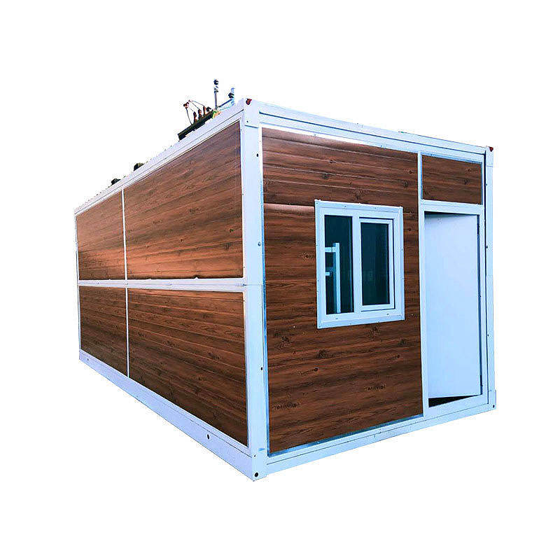 Container mobile homes for people with colourful steel structures and simple activity rooms