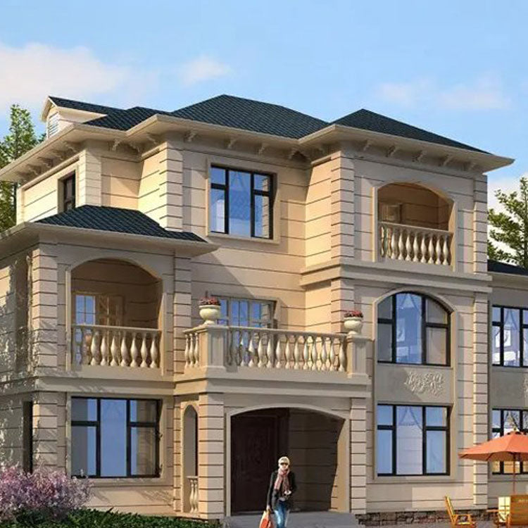 Two Story Metal Frame China Supply Ready Made Steel Prefab Home Prefabricated House Villas