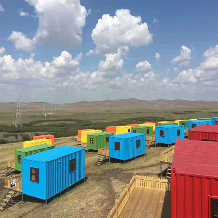 Prefabricated modular modern light steel container multi-room box house