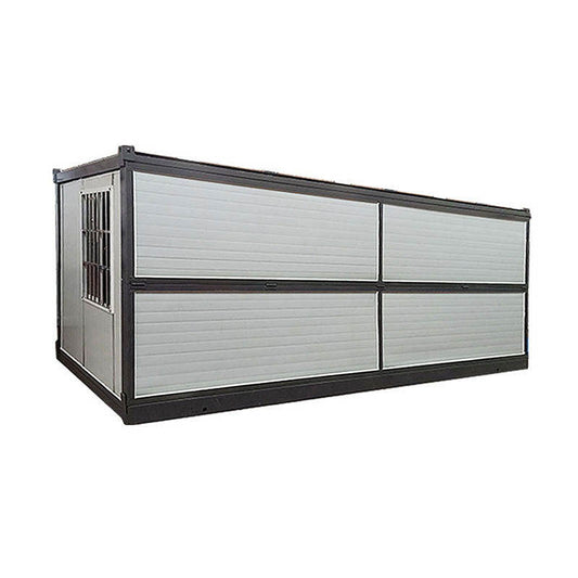 Portable collapsible quick-fit steel prefabricated container housing