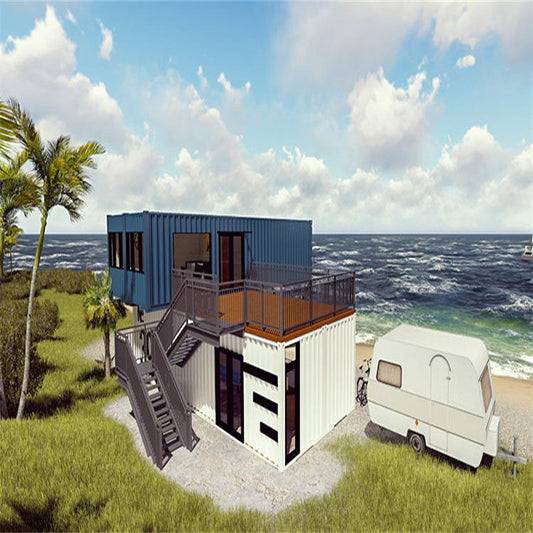 Low cost outdoor modern style build accommodation multi room box house prefabricated living cabins