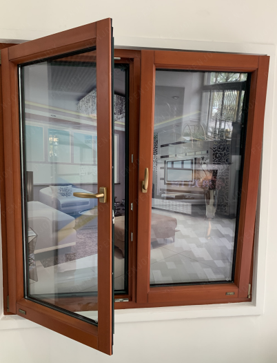 Индивидуальные пассивные окна открытого типа из алюминия и дерева для дома