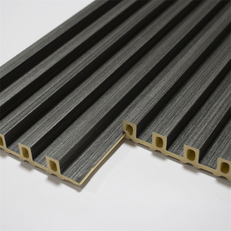 2022 Kaijie free sample fire-proof 3D grille fluted slat wall panel wood plastic composite wpc wall panel