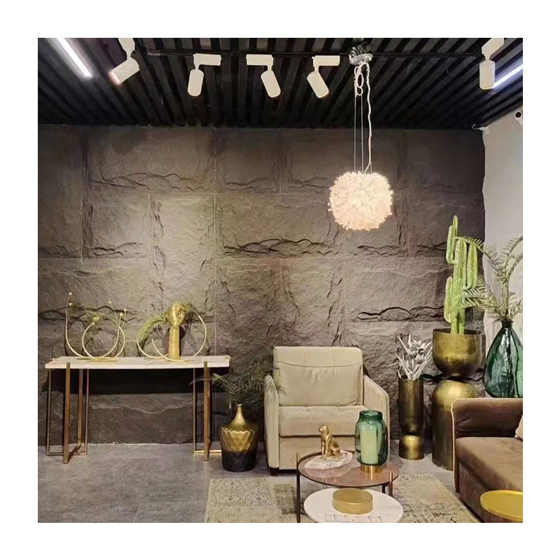 PU polyurethane exterior lightweight faux imitation stone wall foam panels stone siding