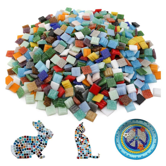Красочные микроквадратные термоплавкие стекловидные куски художественного ремесла, стеклянные кусочки, плитка, мозаика, сделай сам