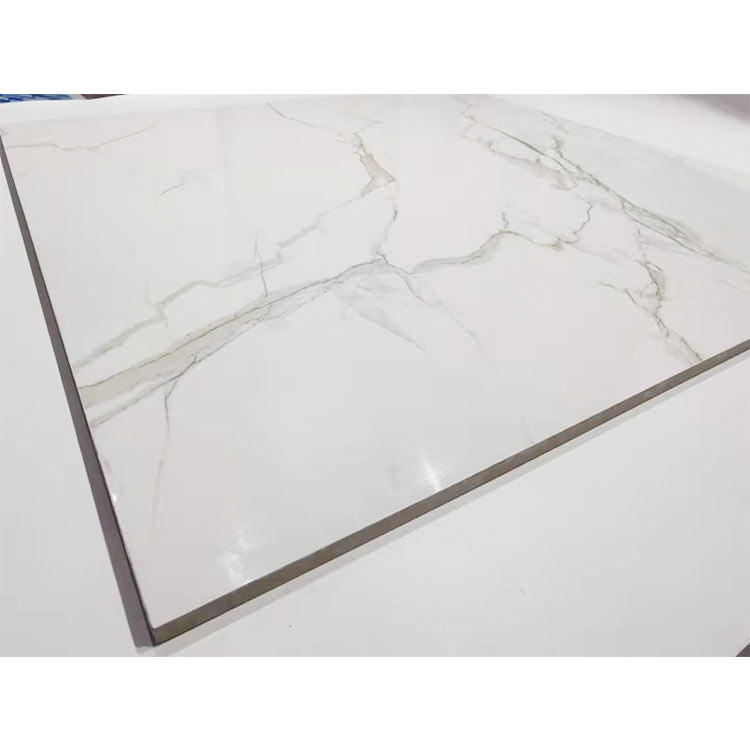 la pared esmaltada mármol blanca estupenda del piso del lustre 600x600 teja la teja pulida llena de la porcelana del piso