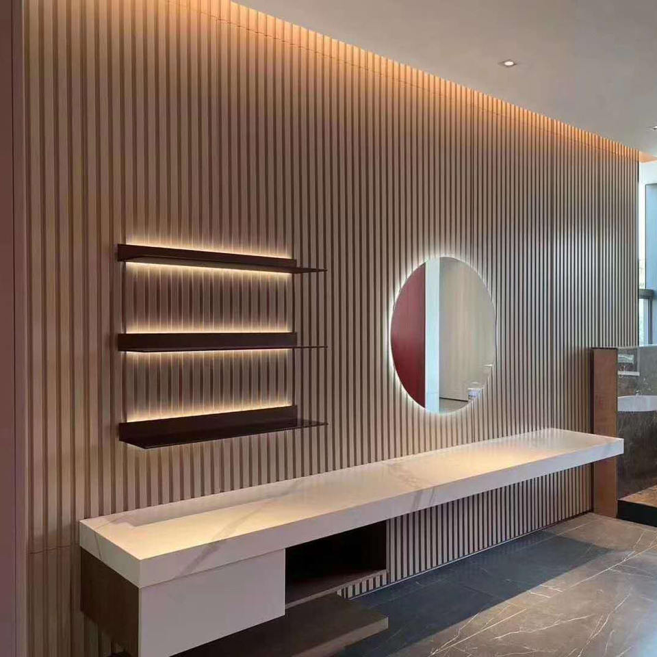 El panel de pared ecológico de alta calidad de la Gran Muralla 3D WPC para la decoración de interiores