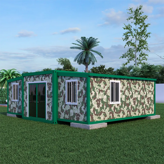 What are the advantages of the double-wing expandable folding house?