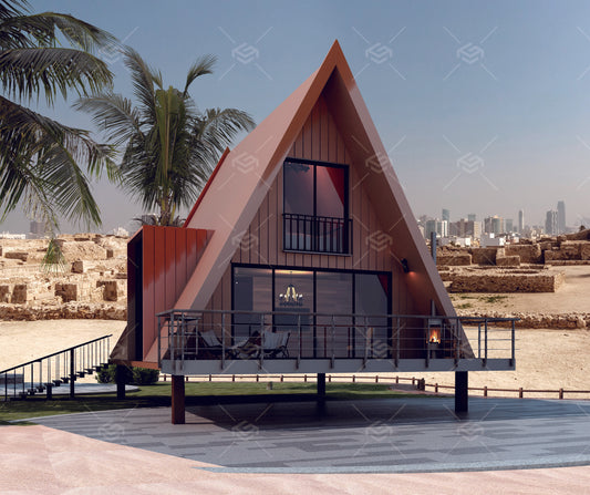 Modern tiny house - Triangular wooden house