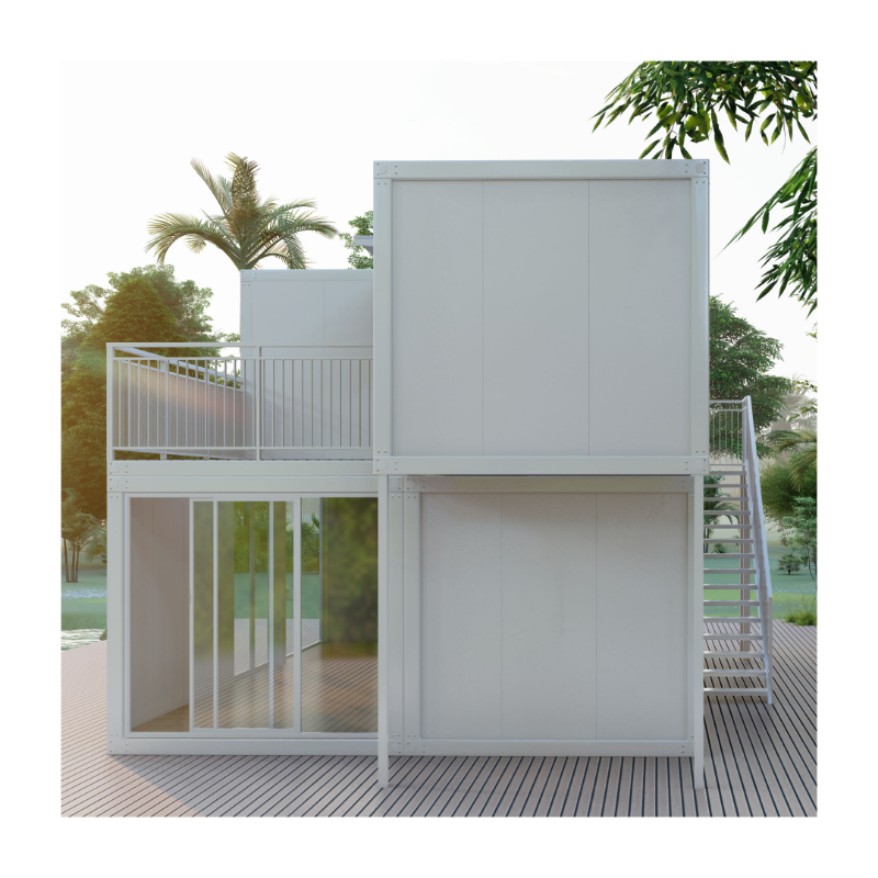 Casa plegable casera prefabricada durable del envase de dos pisos 4/5 dormitorios para las vacaciones 