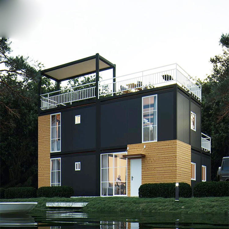 Customized modern luxury prefabricated 20ft prefab steel houses with toilet