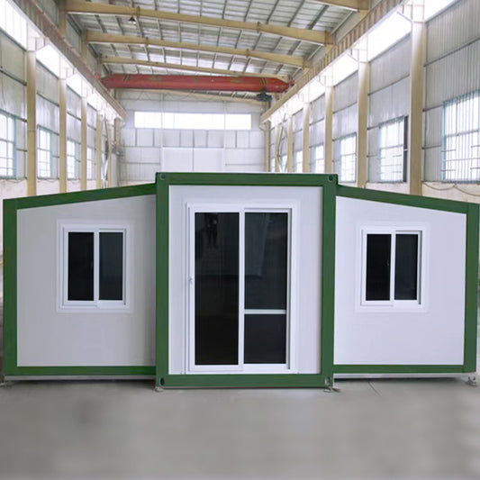 Extended double-wing foldable mobile houses