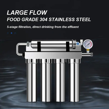 Household 5 Stages Stainless Steel UF Water Purifier With Ultra filter Membrane