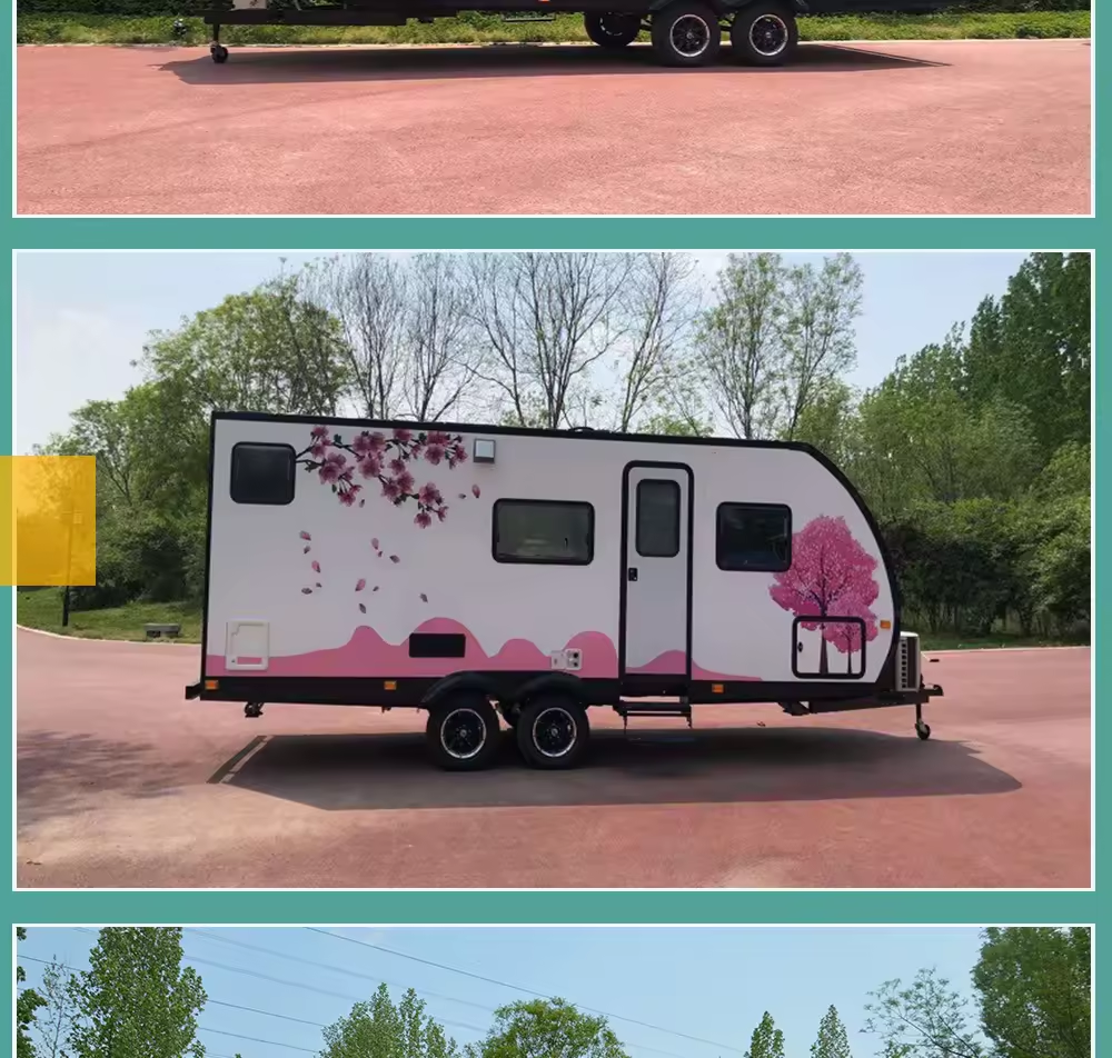 New thermal prefabricated luxury event trailer wheel living room portable building caravan