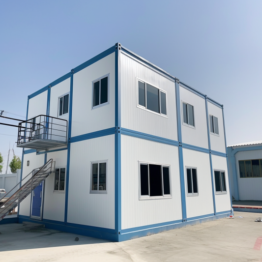 Casa prefabricada tipo contenedor de 2 plantas para apartamento de vivienda para trabajadores