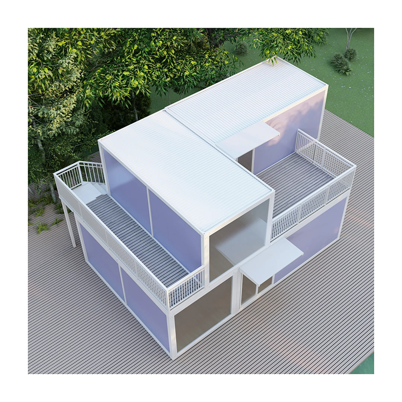 Casa plegable casera prefabricada durable del envase de dos pisos 4/5 dormitorios para las vacaciones 