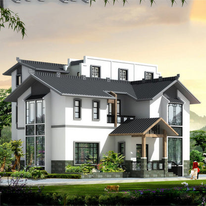 Luxury light steel structure house villa