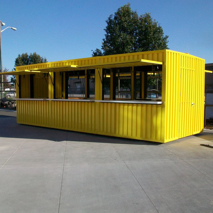 Foldable prefabricated 40ft coffee shop coffee bar house containers