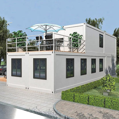 Customized modern luxury prefabricated 20ft prefab steel houses with toilet