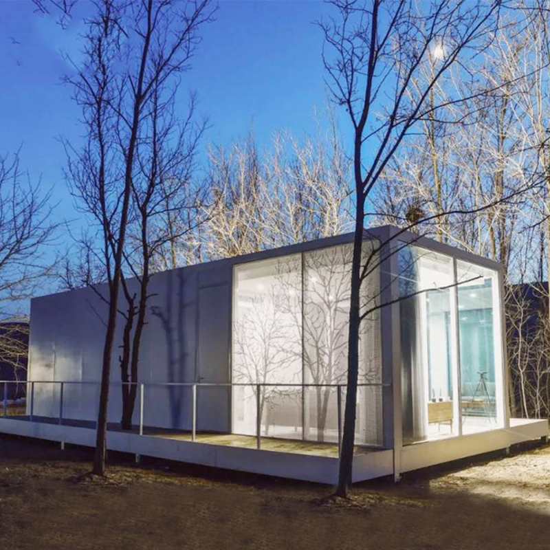 Container house modern design luxury glass wall prefabricated modular ...