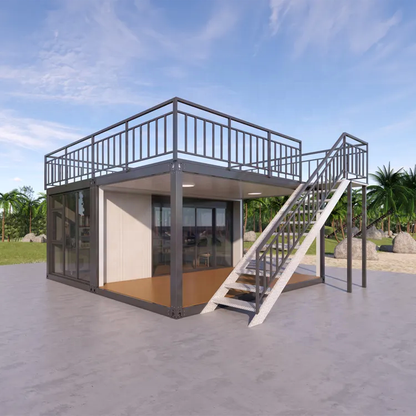 Prefab container house with solar electricity container house prefabricated 4 bedroom