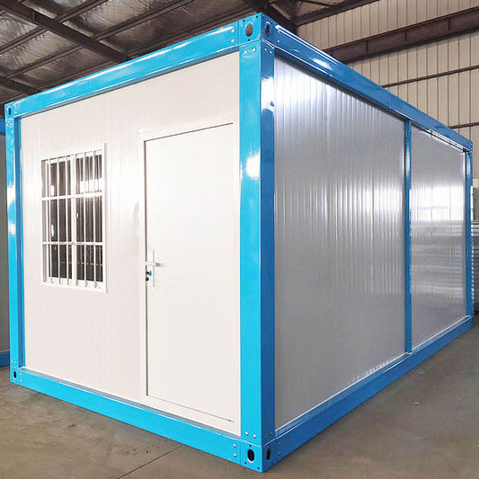 Folded prefabricated steel folding living container houses