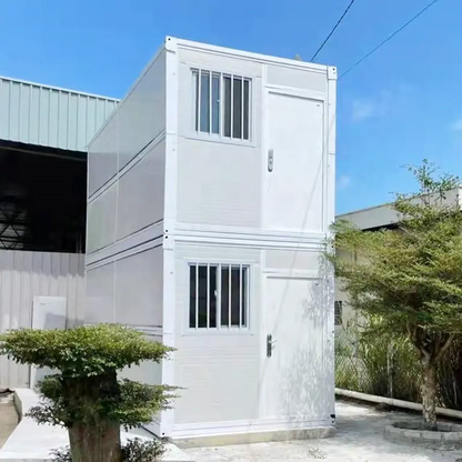 Customized luxury fabricated living portable folding prefabricated foldable container house 3 in 1