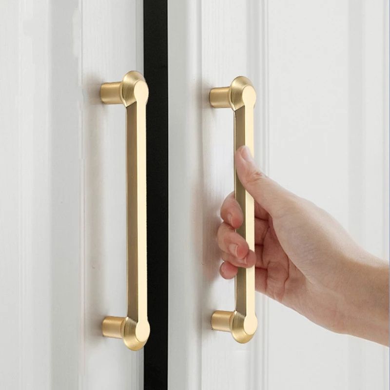 Zinc Alloy Pearl Gold Cabinet Knobs Kitchen Door Handles Drawer Cupboard Door Handle Cabinet Handles for Furniture Hardware