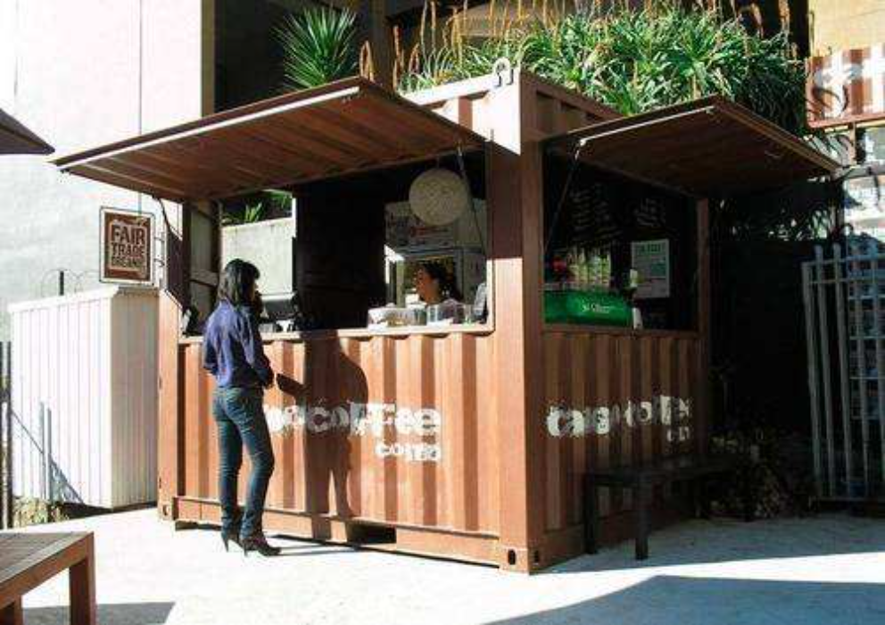 Customized prefab mobile steel structure container shop cafe