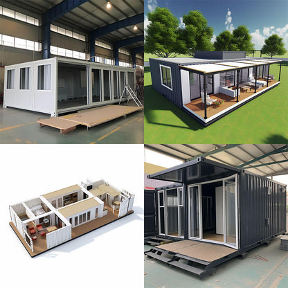 20ft 40ft Modular folding container warehouse build prefab house