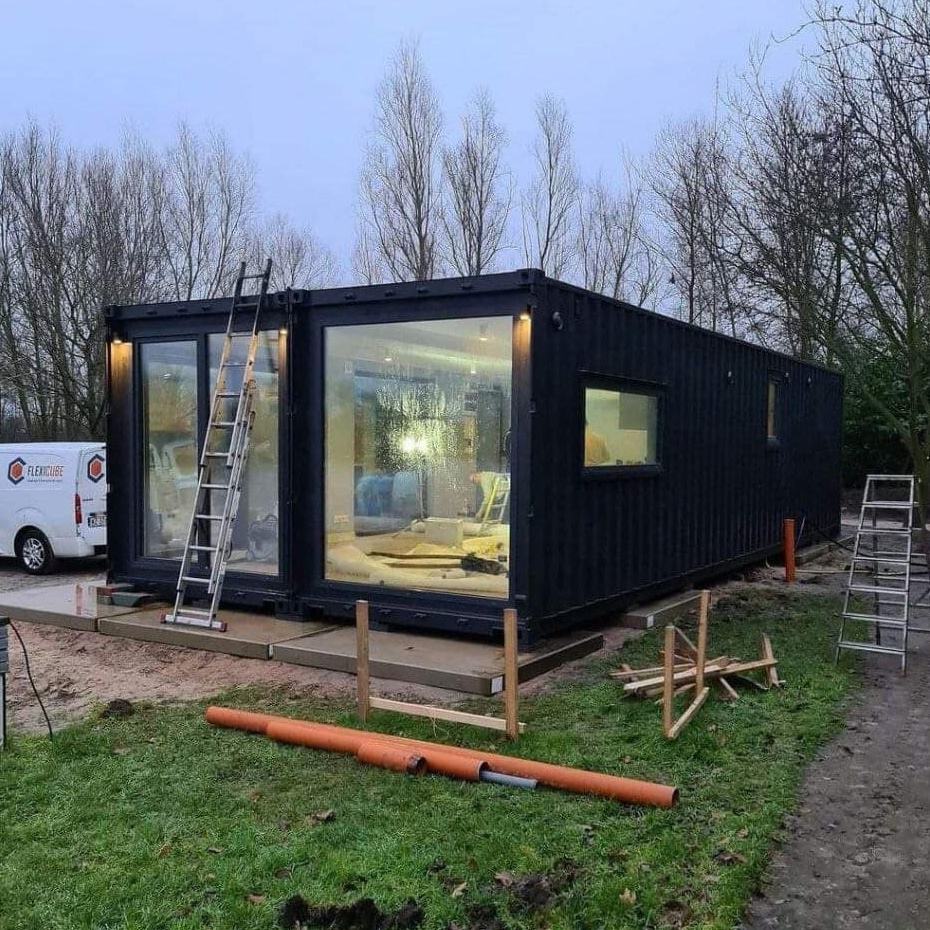 Casa prefabricada de acero del chalet ligero de la casa de la construcción de viviendas del lujo 20 40 pies 