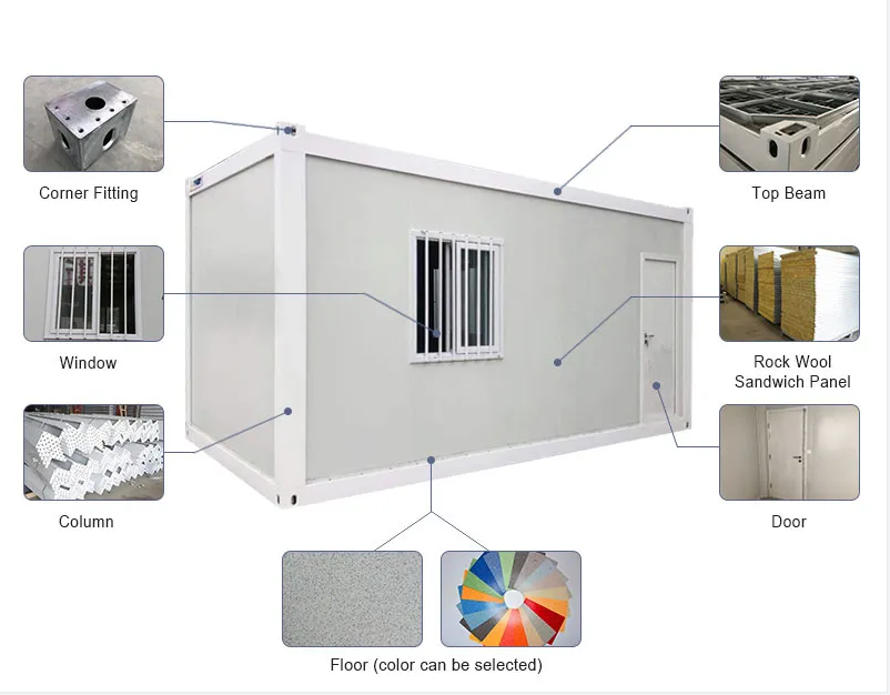 Fast Installation Foldable Storage Container House Prefab Hostel