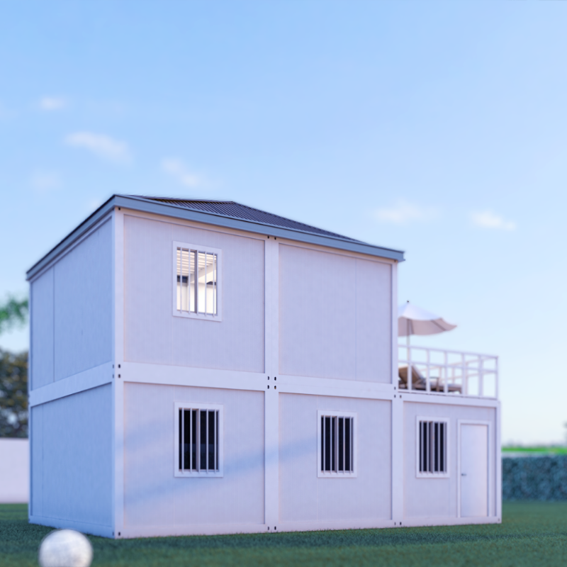 Customized 2 stories luxury fabricated living portable prefabricated container house For Sale