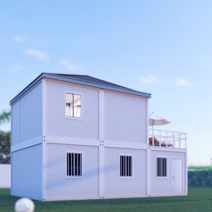 Customized 2 stories luxury fabricated living portable prefabricated container house For Sale