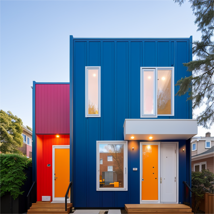 Colorful Home Prefabricated Container Prefab House Container Office