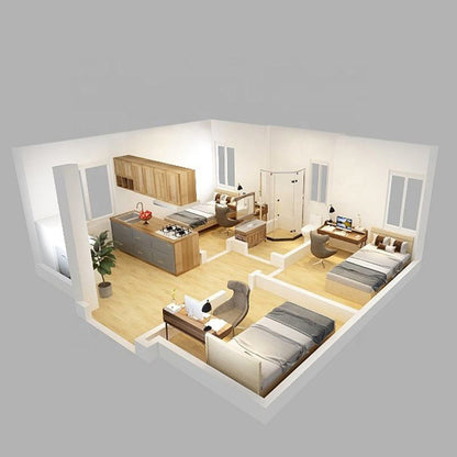 Casa prefabricada Modular, casa contenedor ampliable para sala de estar 