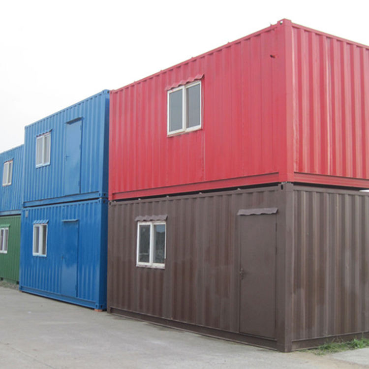 Casa contenedor de almacenamiento de oficina plegable de envío prefabricado de 40 pies 